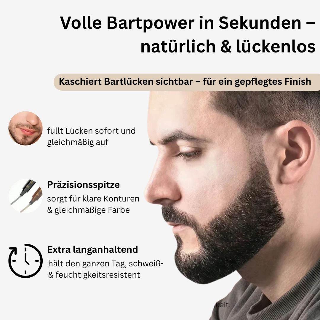 Bartfüllstift & Styling-Set Herren | Wasserfest, Braun oder Schwarz | Bürste & Konturhilfe für dichte Bartlinien 5