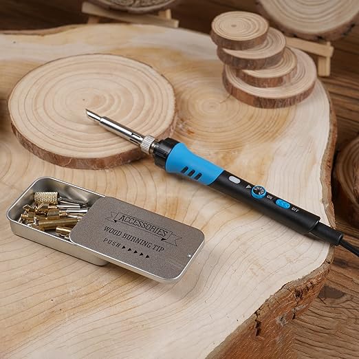 Bastelset | Holzbrenner | Pyrographie für Holz und Leder | Pyrographie-Kit