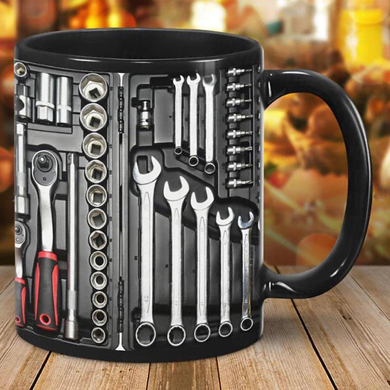 Becher | Mechaniker Kaffeetasse | Detailreicher Werkzeug-Print | ToolMaster Mug