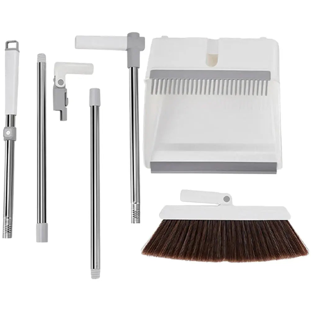 Besen und Kehrschaufel Set | Aufrecht kehren, ohne sich bücken zu müssen | Kammkante |CleanStand