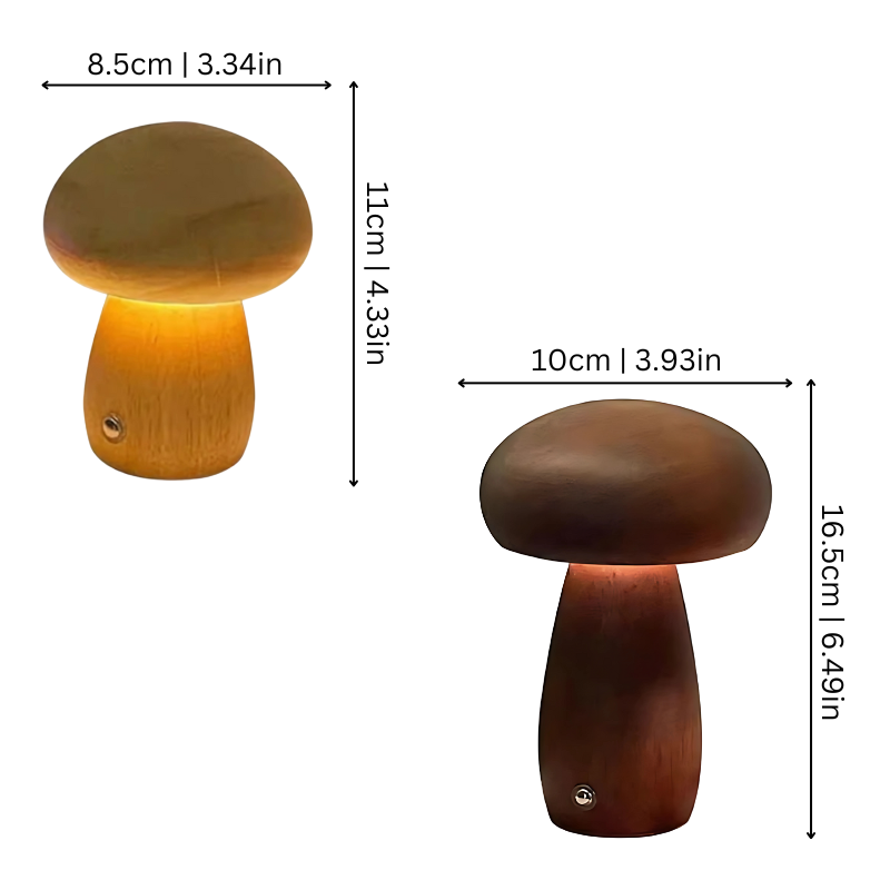 Bezauberndes Pilz-Nachtlicht | Dimmbar & Flackerfrei | USB-Aufladbar | LumiCap
