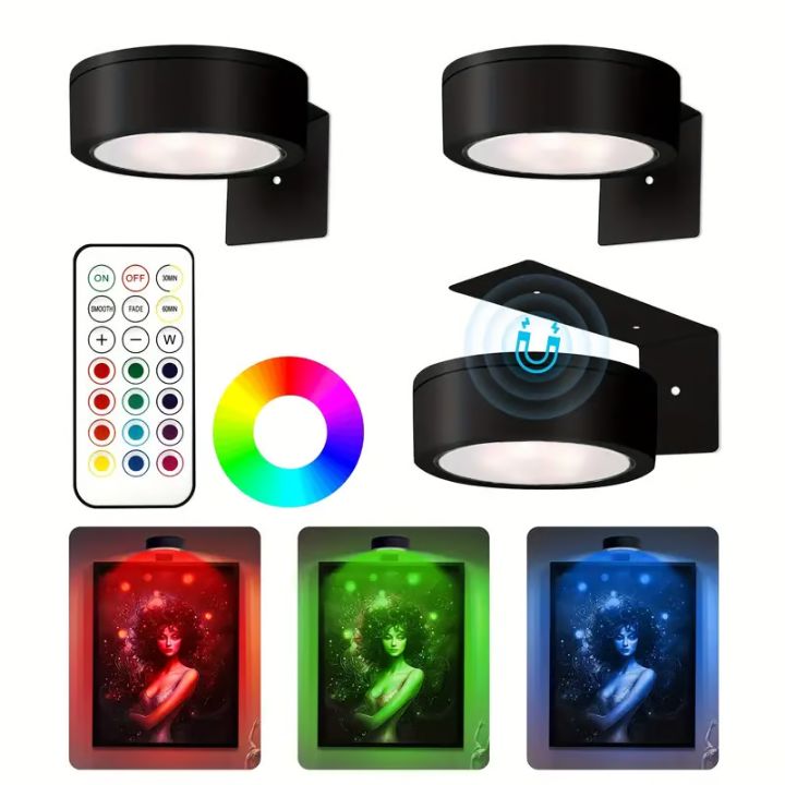 Bilderleuchte | Magnetische LED | 13 Lichtmodi | Dimmbar & Wiederaufladbar
