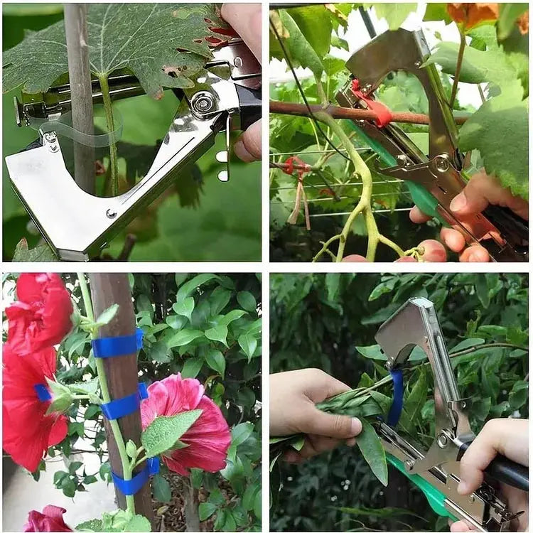 Bindemaschine | Einhandbedienung | Schonendes Befestigen von Pflanzen | GartenGrip