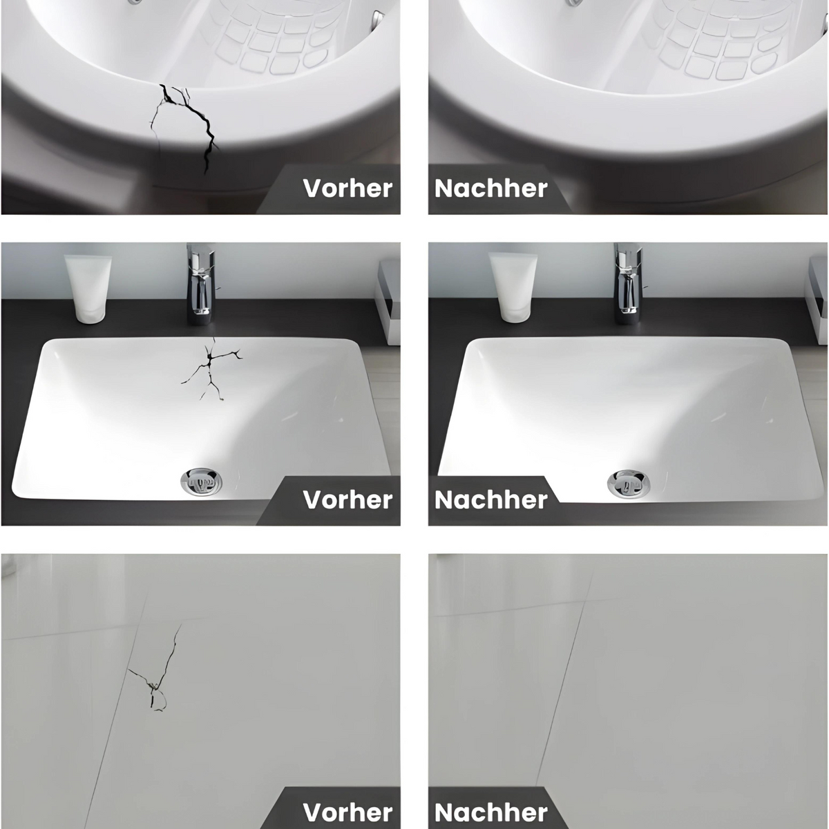 Keramik-Reparaturpaste Damen wasserfest hitzebeständig mit Glanzeffekt 5