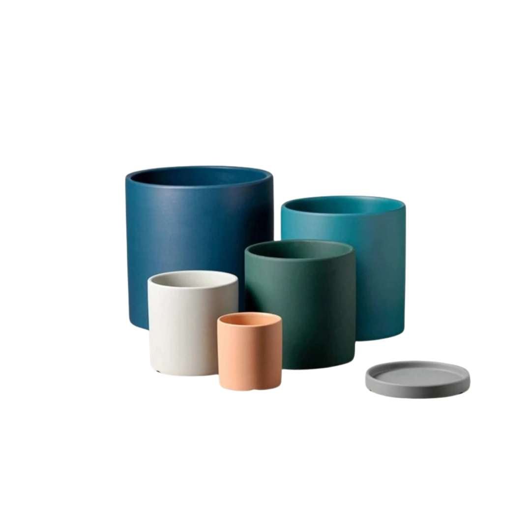 Blumentopf | Matte Oberfläche | Mit Ablaufloch und Untersetzer | Nordic Pot