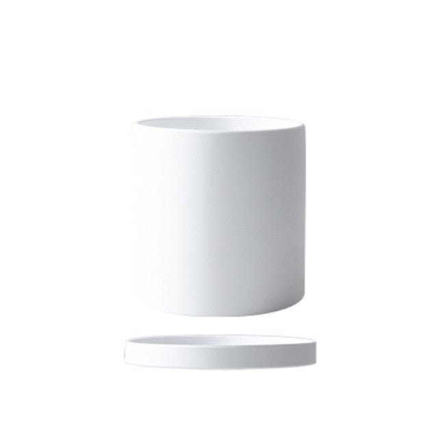 Blumentopf | Matte Oberfläche | Mit Ablaufloch und Untersetzer | Nordic Pot