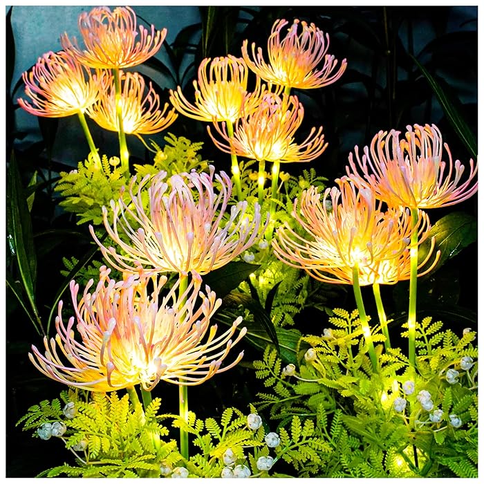 Blüten-LED-Außenlicht | Solar Chrysantheme Gartenstecker | Wetterfest | Petallight