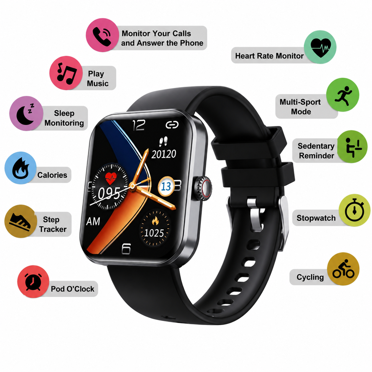 Blutzuckermessgerät Smartwatch | Nicht-invasives Glucose-Tracking | iOS & Android | Vitalarc