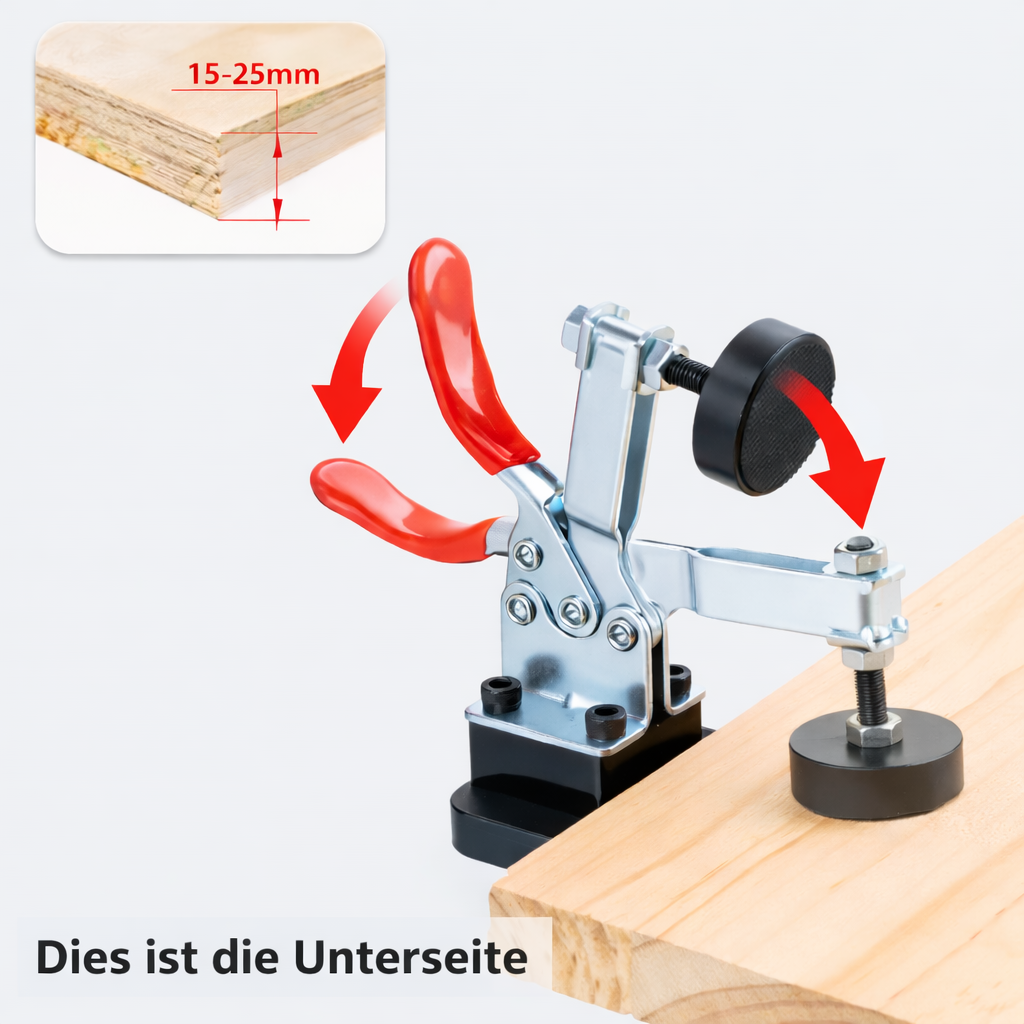 Bohrschablone 35 mm Aluminium | Schnellspann-Mechanismus für Topfscharniere | Inklusive Bohrer und Werkzeugzubehör 2