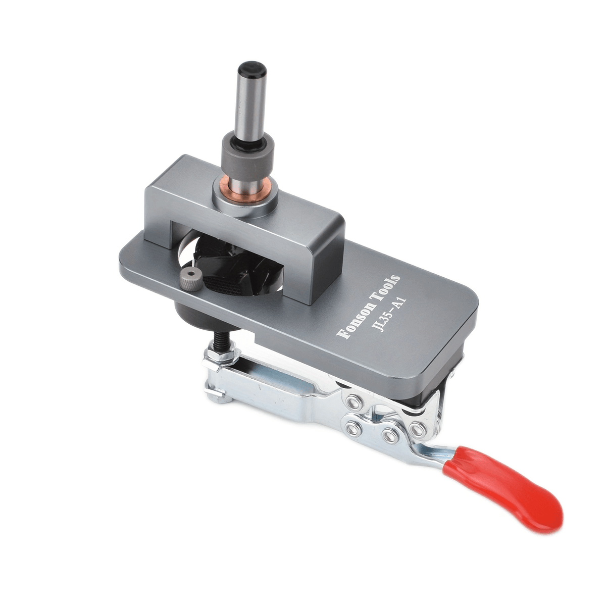 Bohrschablone 35 mm Aluminium | Schnellspann-Mechanismus für Topfscharniere | Inklusive Bohrer und Werkzeugzubehör 7