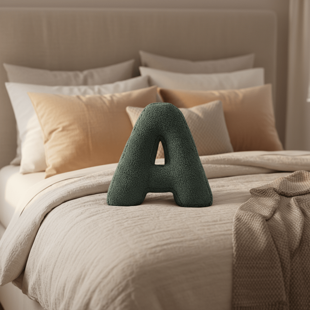 Buchstaben Kissen | Dekokissen Alphabet | Samtweich personalisierbar | Alphora