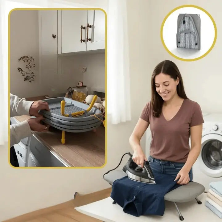 Bügelbrett | Zusammenklappbares Design | Bügeleisenablage | PressMate