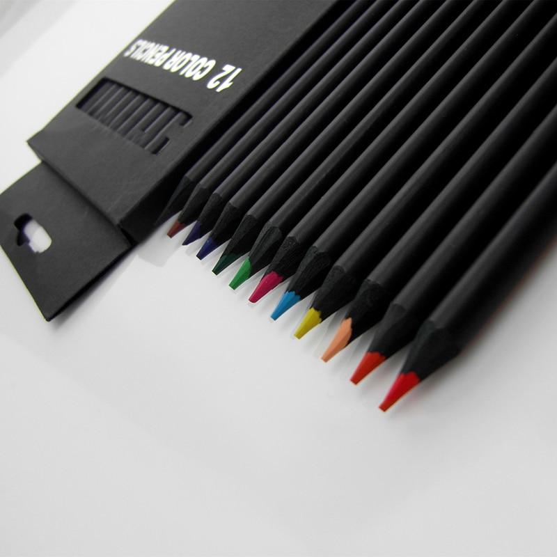 Buntstifte Set 12 Farben | Holzstifte mit Standardmine | Vielseitig einsetzbar für Zeichnen, Skizzieren und Ausmalen 3