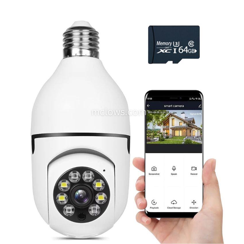 CCTV Kamera | 360° Rundumsicht | Full HD Nachtsicht | BulbCam360