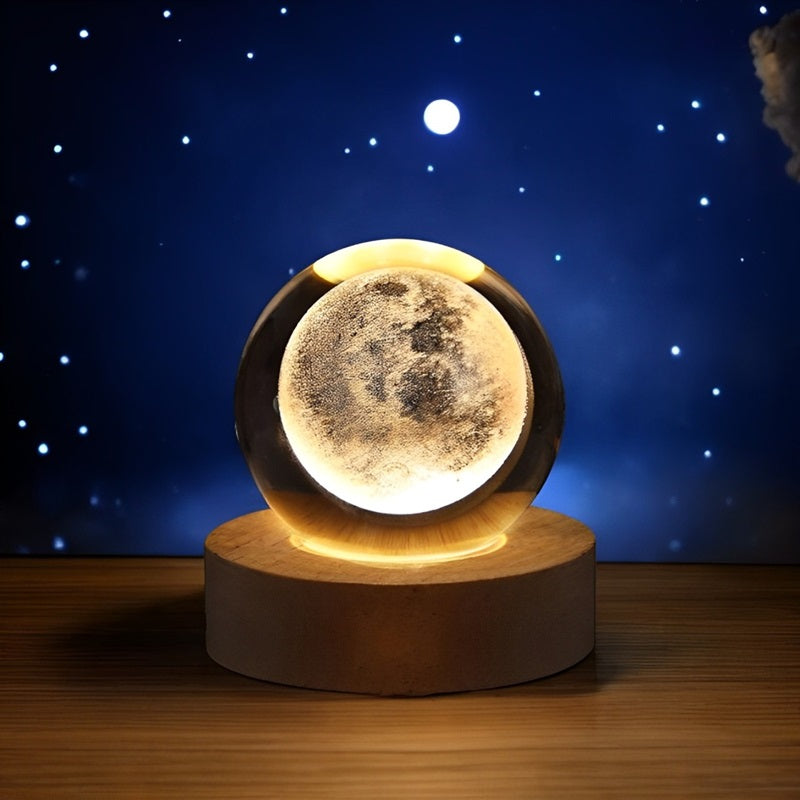 Kristalllampe Kristallkugel LED USB-betrieben mit Touch-Steuerung