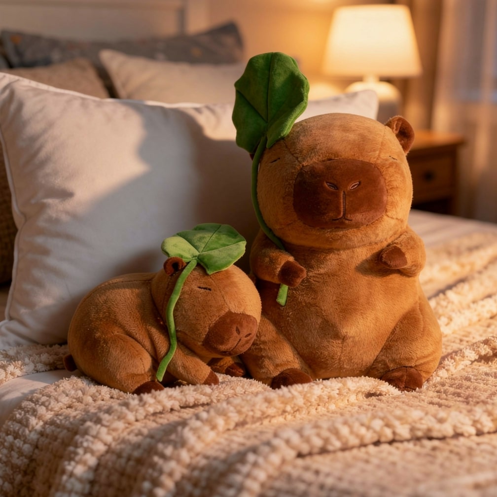 Capybara Kuscheltier Plüsch | Weiches Plüschmaterial für gemütliche Kuschelmomente | Ideal als Geschenk und Deko für Zuhause 6