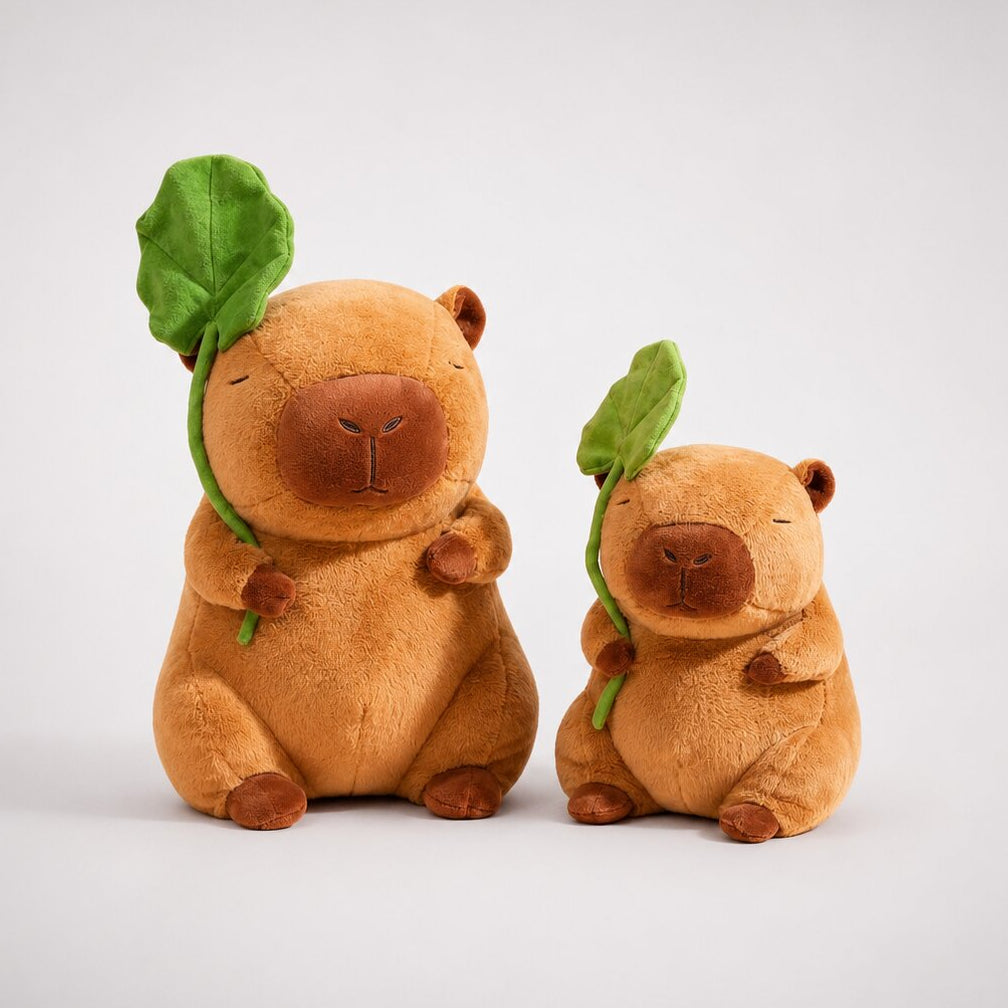 Capybara Kuscheltier Plüsch | Weiches Plüschmaterial für gemütliche Kuschelmomente | Ideal als Geschenk und Deko für Zuhause 1