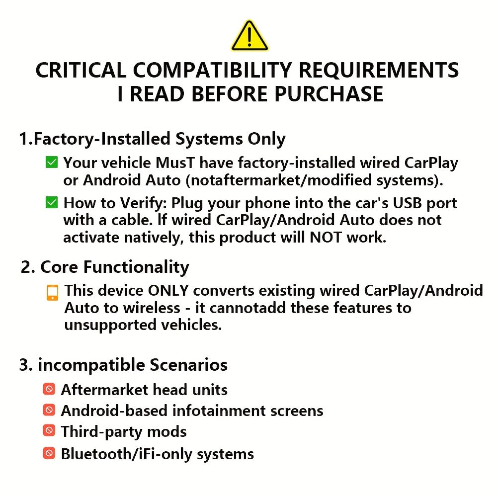 CarPlay & Android Auto Adapter | Plug & Play | Verbindet Automatisch | AutoCast
