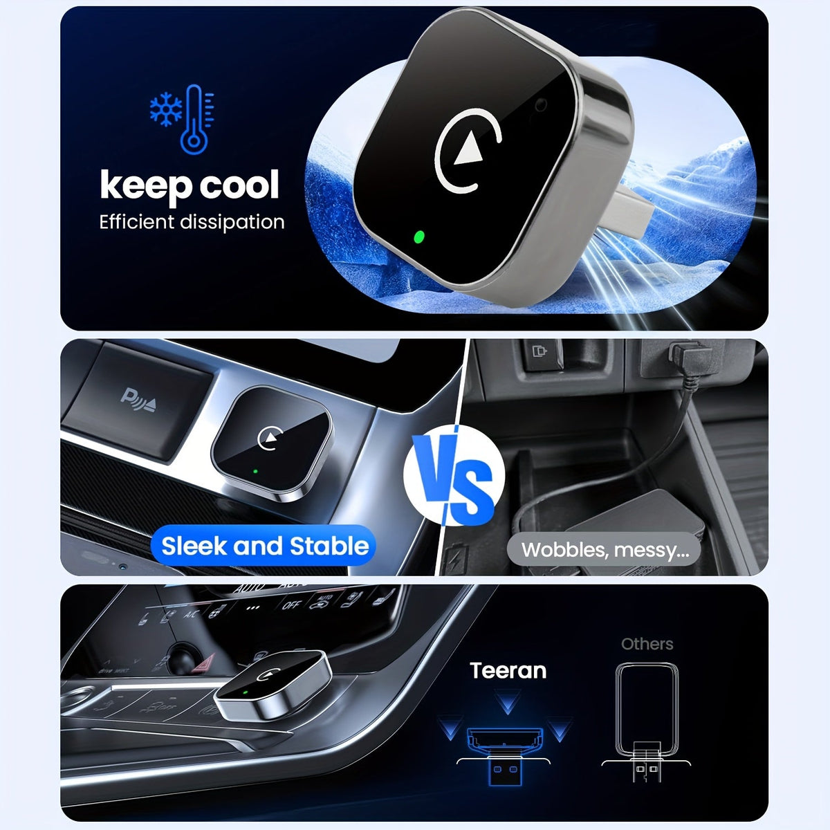 CarPlay & Android Auto Adapter | Plug & Play | Verbindet Automatisch | AutoCast