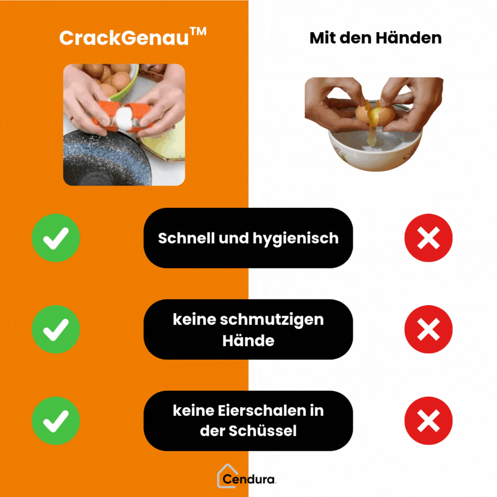 Eieröffner aus Edelstahl und Kunststoff | Integrierter Eiertrenner für Eigelb und Eiweiß | Sauberes Öffnen ohne Schalenreste 2