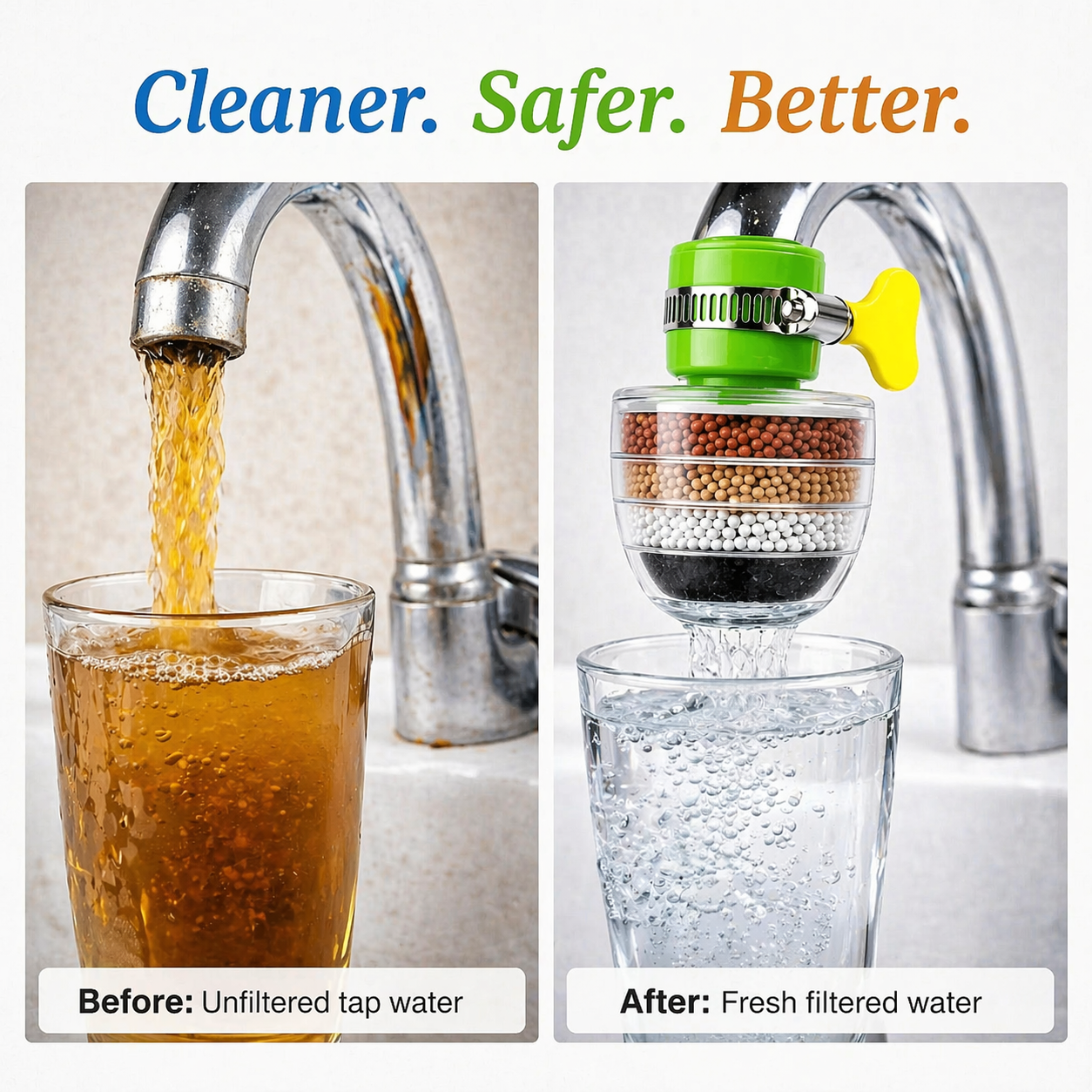 Vodní filtr | 5vrstvá aktivní uhlíková vrstva | Redukce chloru a vodního kamene | Aquaveil