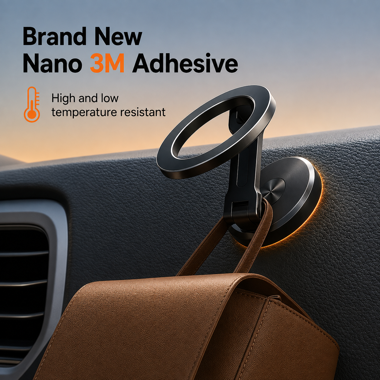 Support de téléphone pour voiture magnétique | Rotatif à 360° et pliable | Puissante fixation magnétique | DriveHold