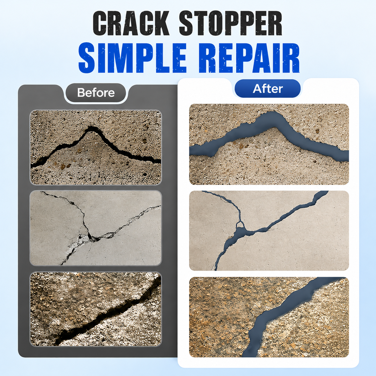 Mastic d’étanchéité pour la réparation des fissures du béton | Comble les fissures du béton | Imperméable après durcissement | StoneBond