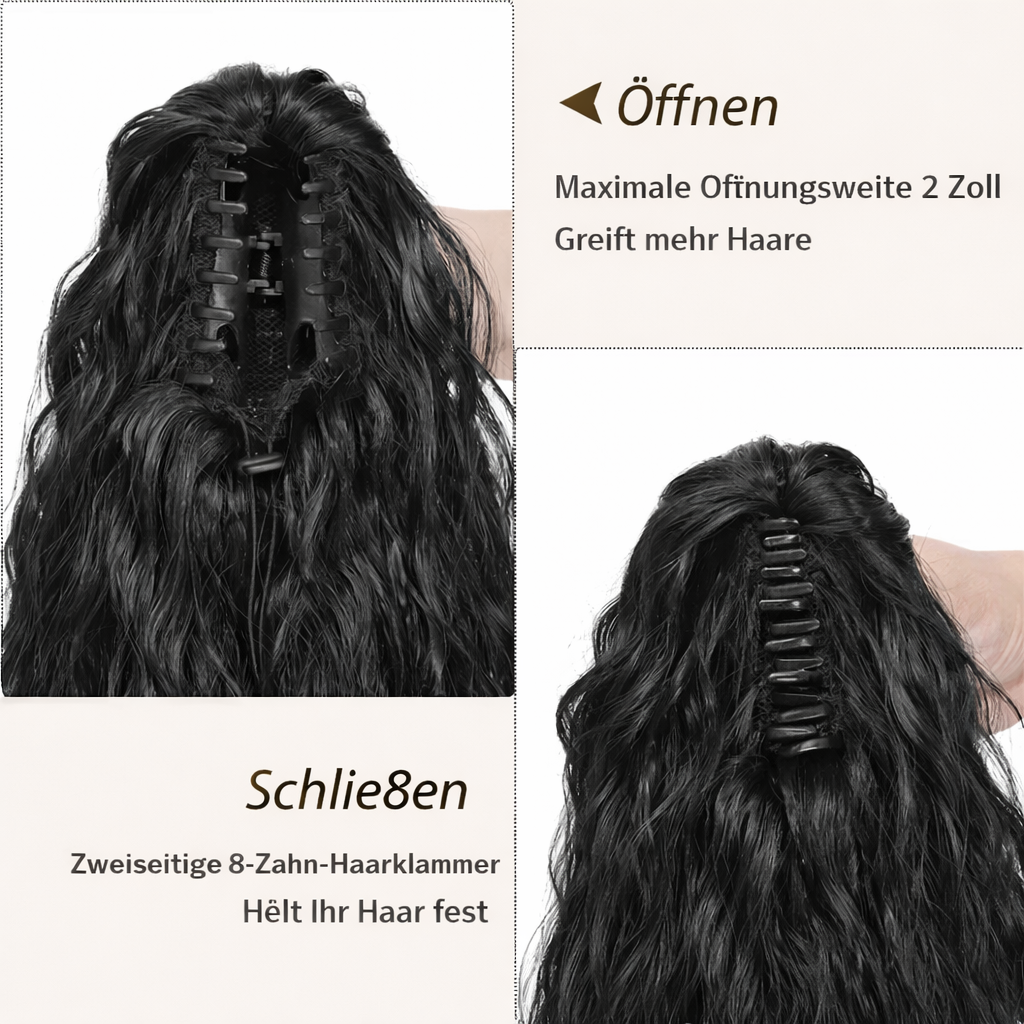 Clip-In Pferdeschwanz Extension | Sofort Volumen & Länge | VoluStyle