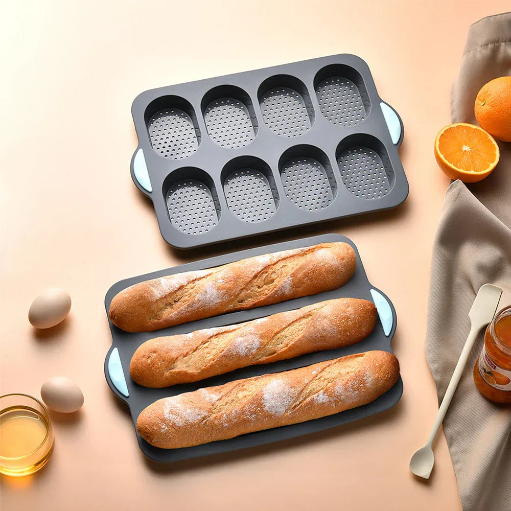 CrustyBake™ | Antihaft-Baguette-Backform aus Silikon
