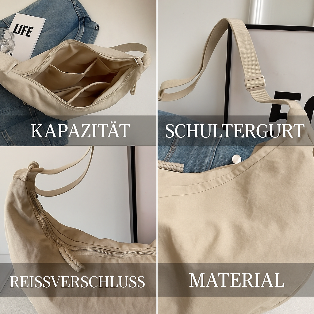Damen Umhängetasche | Leichtes Nylon Material | Geräumige Fächer Ordnung | UrbanNyla