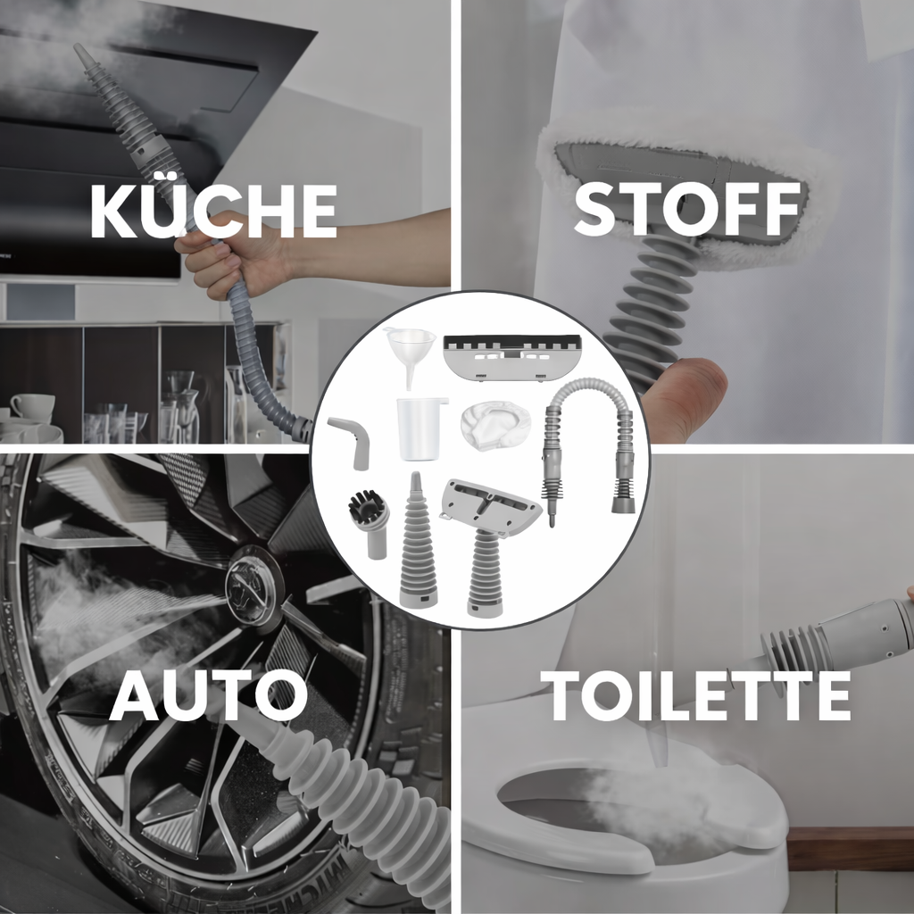 Dampfreiniger | 3,5 Bar Hochdruck | 350 ml Wassertank | Tragbar & Sicher | SteamForce