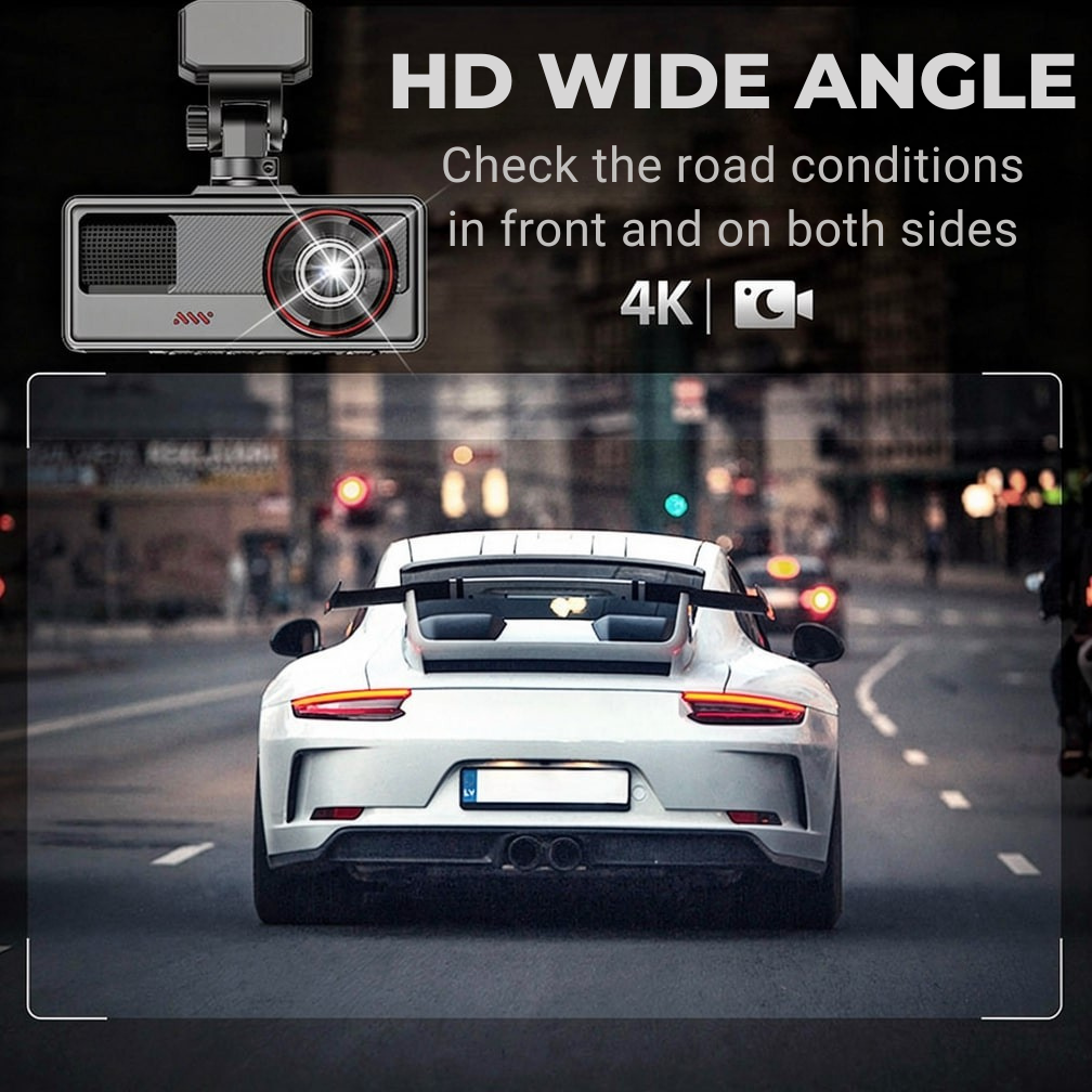 Dashcam | Front und Heckkamera Aufnahme | Weitwinkel und Nachtmodus | SafeRoute