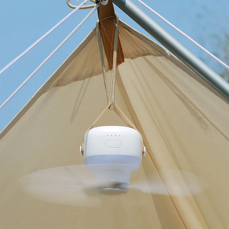 Deckenventilator | Tragbar mit LED-Beleuchtung | Zum Aufhängen und Freistehend | Airholm
