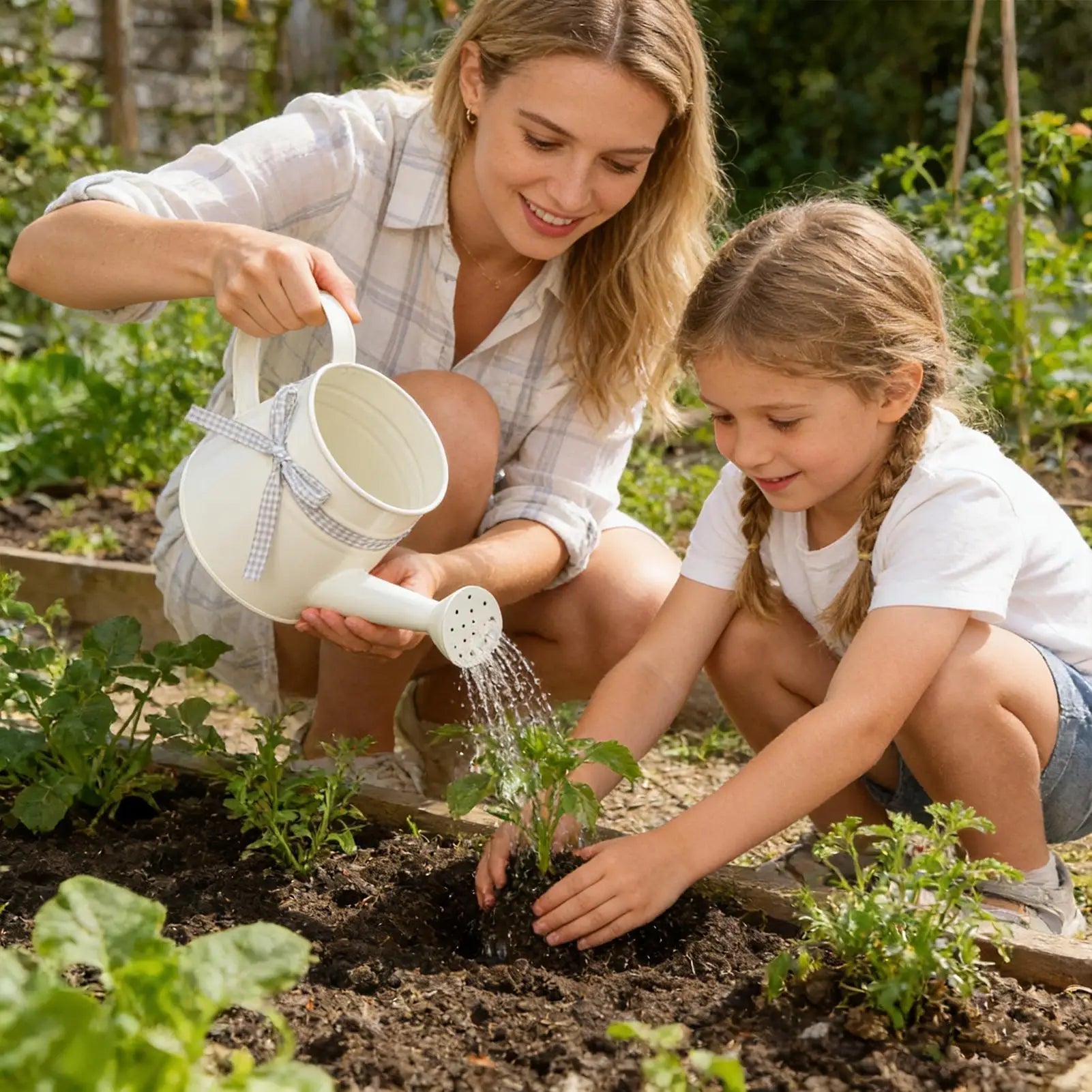 Dekorative Metall-Gießkanne | Dekorativer Blickfang | Sanfter Brausekopf | Floravia