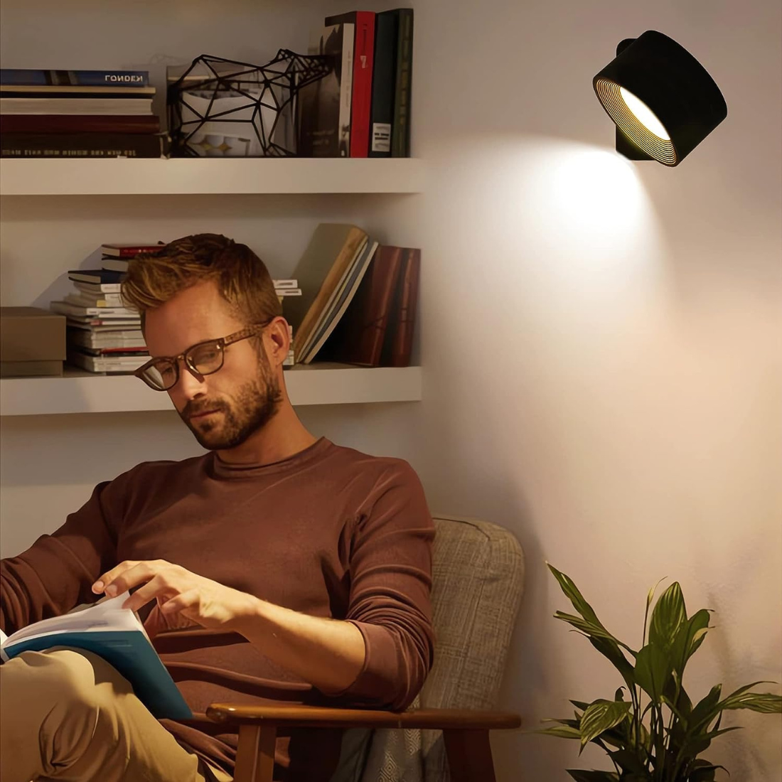 Lampka ścienna 360° | Bezprzewodowa i ładowalna | Wodoodporna | OmniGlow