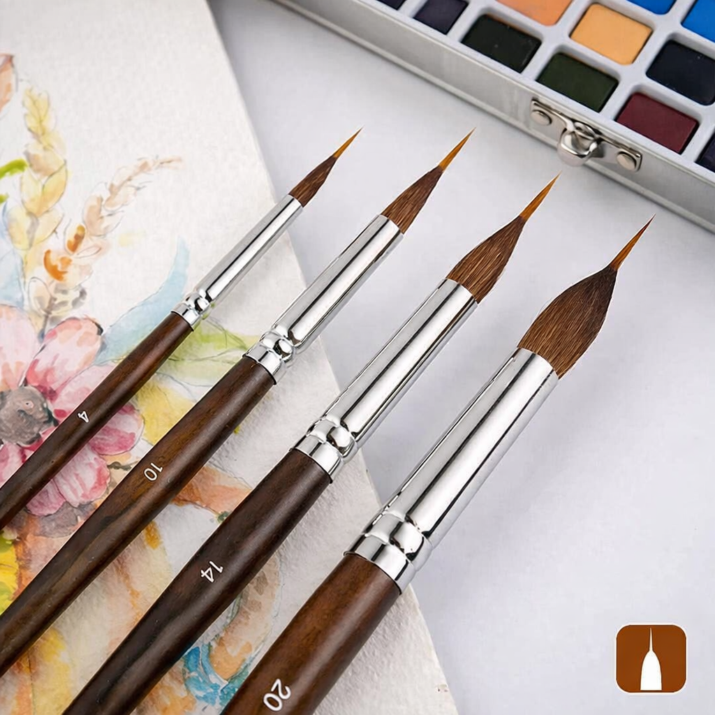 Detailpinsel Set | Feine Linien & Präzision | Holzgriff | PinPointPro