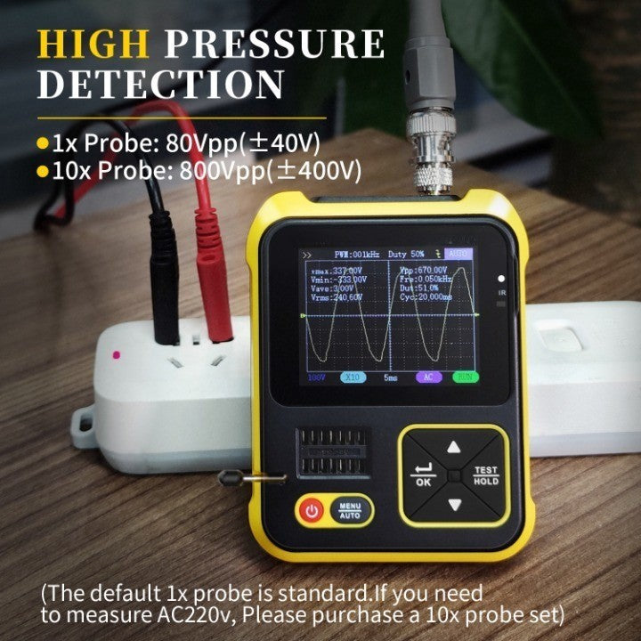Digitaler Transistor-Tester Spannungsmesser | Oszilloskop-Funktion, 2,5 MS/s Abtastrate | Kompaktes Digitaldisplay