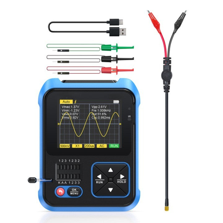 Digitaler Transistor-Tester Spannungsmesser | Oszilloskop-Funktion, 2,5 MS/s Abtastrate | Kompaktes Digitaldisplay