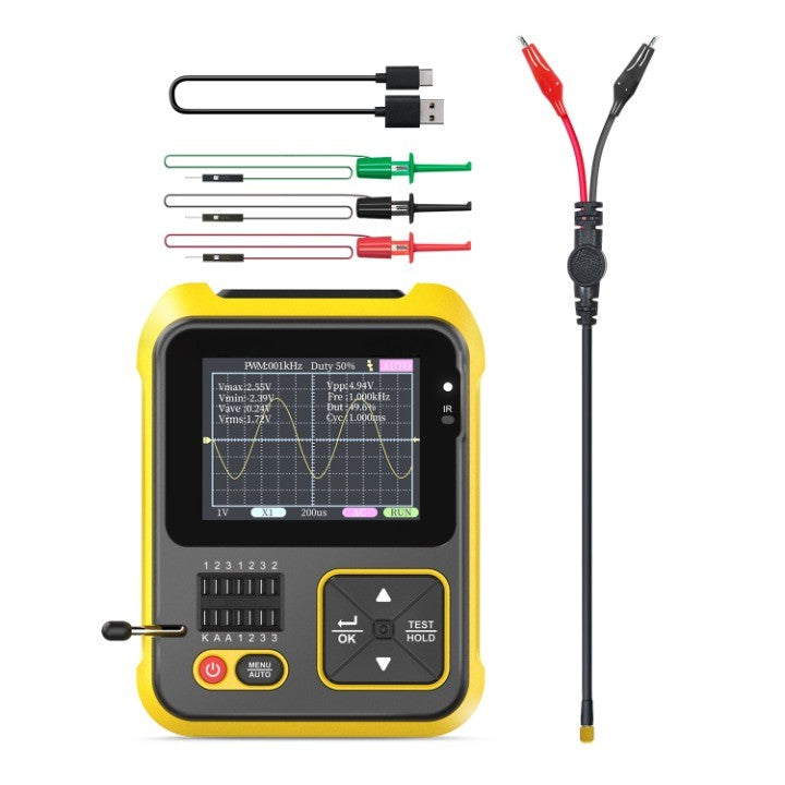Digitaler Transistor-Tester Spannungsmesser | Oszilloskop-Funktion, 2,5 MS/s Abtastrate | Kompaktes Digitaldisplay