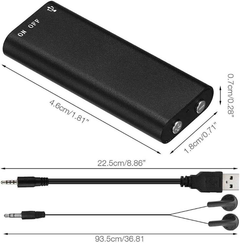 Diktiergerät | Mini Audio Recorder | One Touch Aufnahme | MicroSpy
