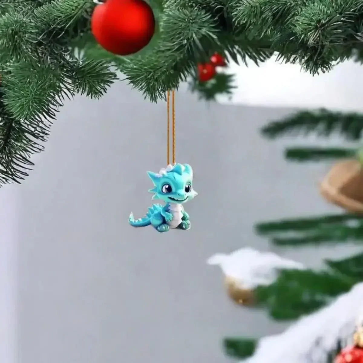 Adventskalender Drache | 24 Drachenanhänger zum Sammeln | Kunststoff mit Metallringen, ideal als Schmuck oder Deko 4