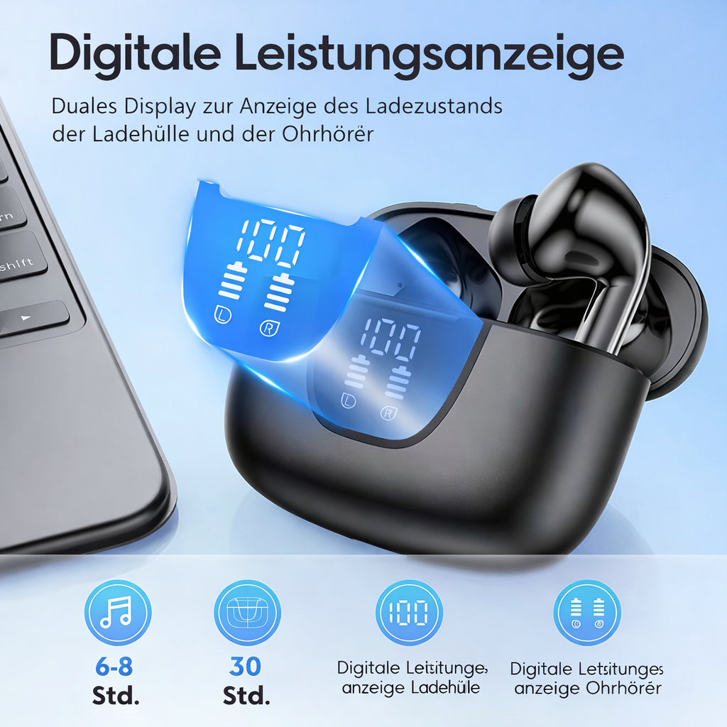 Drahtlose Ohrhörer | In-Ear Kopfhörer | Langer Hörgenuss & Klare Anrufe | Voltiva