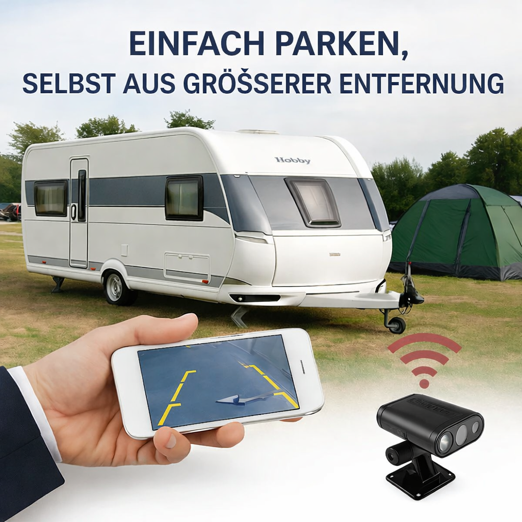 Drahtlose Rückfahrkamera | HD-Nachtsicht & 150°-Weitwinkel | EasyCam Pro