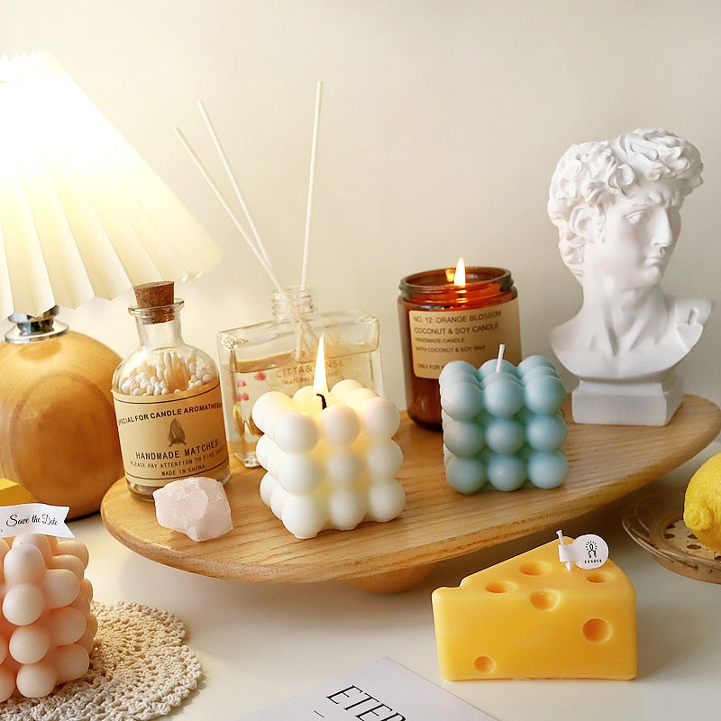 Duftkerzen-Set 3-teilig | Würfeldesign aus Sojawachs | Langanhaltender Duft für Wohnzimmer, Schlafzimmer und als Geschenk 10
