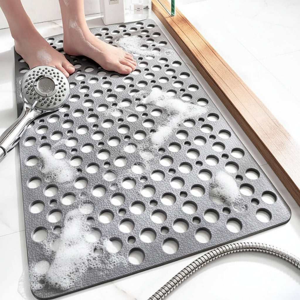 Duschmatte rutschfest PVC mit TPE | Saugnäpfe | Wasserablauf-Löcher | | Gripflow