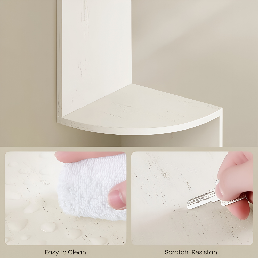 Eckregal 5 Ebenen | Ickzack Design mit Ebenen | Platzsparende Ecknutzung | CornerZig