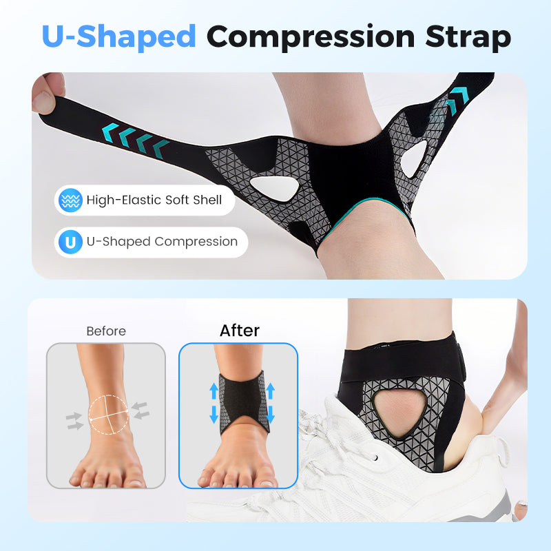 Elastische Verstellbare Knöchelstütze | Gezielte Kompression | Atmungsaktiv und Flexibel | FlexAnkle