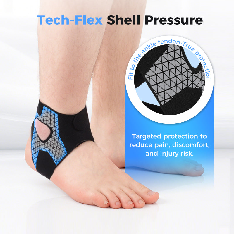 Elastische Verstellbare Knöchelstütze | Gezielte Kompression | Atmungsaktiv und Flexibel | FlexAnkle