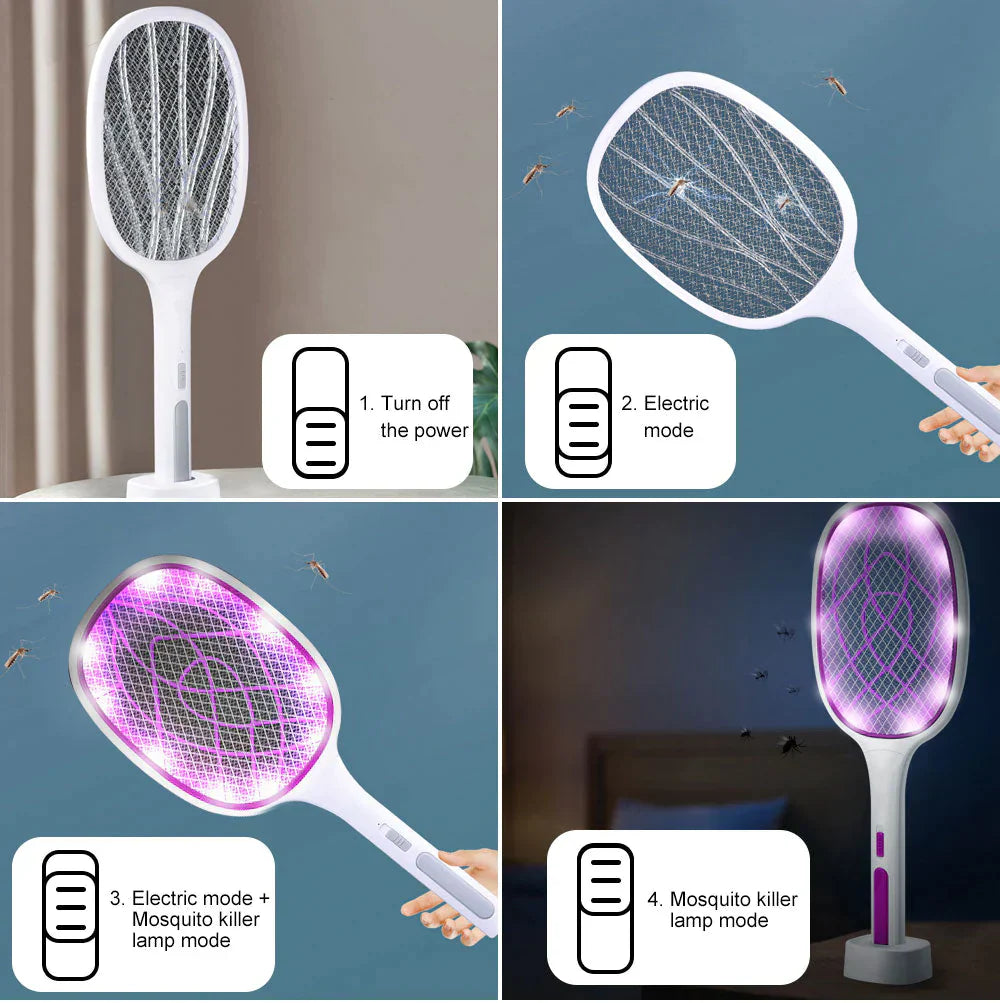 Elektrische Fliegenklatsche und UV-Zapper-Lampe | 3000 V | USB-Akku | BuzzEnd