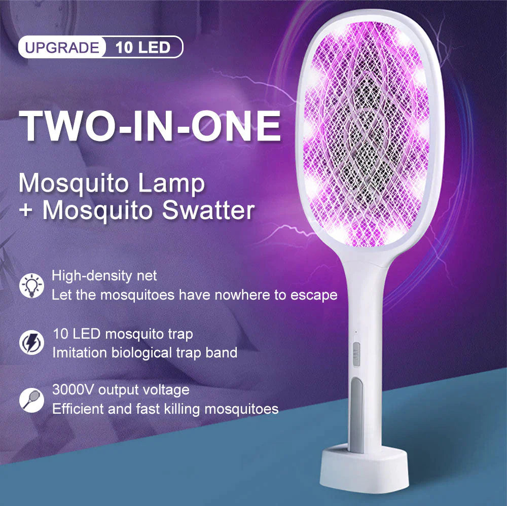Elektrische Fliegenklatsche und UV-Zapper-Lampe | 3000 V | USB-Akku | BuzzEnd